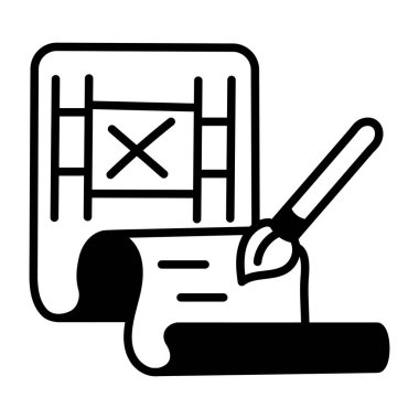 Bir dosya simgesinin vektör illüstrasyonu 