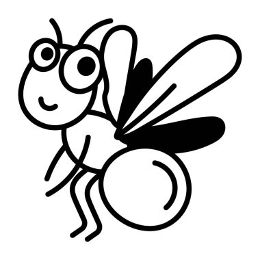 Arı simgesi vektör tasarımı 