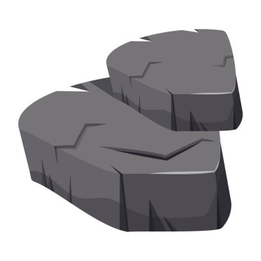 Taş merdiven ikonu, çizgi film tarzı.