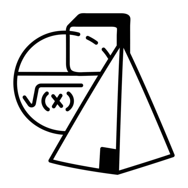 Geometry Formula Icon Vector Illustration — Stock Vector