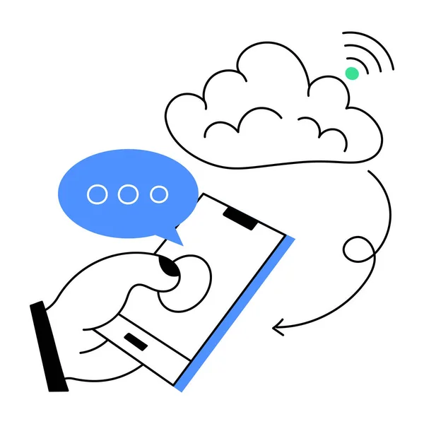 Cloud Computing Technologie Ikone Vektor Illustration Grafik Design — Stockvektor