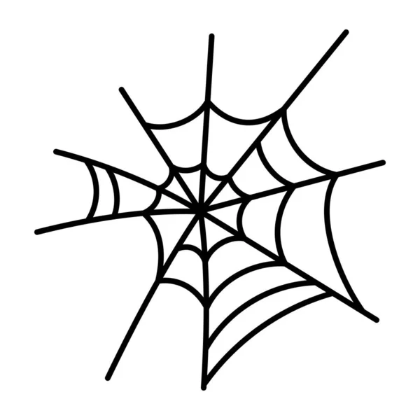 Spindelnät Vit Bakgrund Vektor — Stock vektor