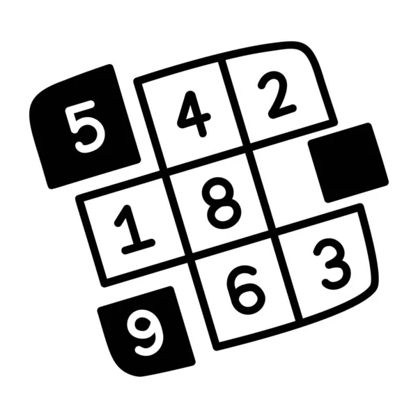 Number Puzzle Icon Vector Illustration — Stock Vector