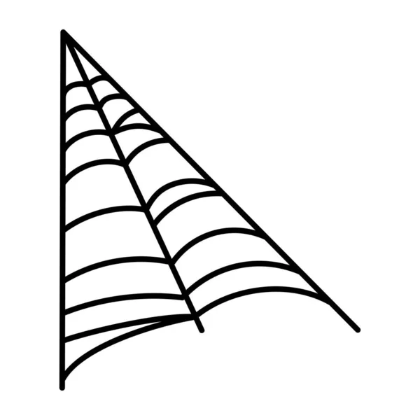 ハロウィンクモの巣の漫画のベクトル図グラフィックデザイン — ストックベクタ