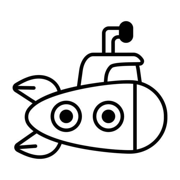 Achten Sie Auf Die Stilvolle Handgezeichnete Ikone Des Boots — Stockvektor