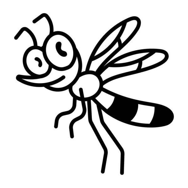 Ícone Estilo Esboçado Prático Mosquito — Vetor de Stock