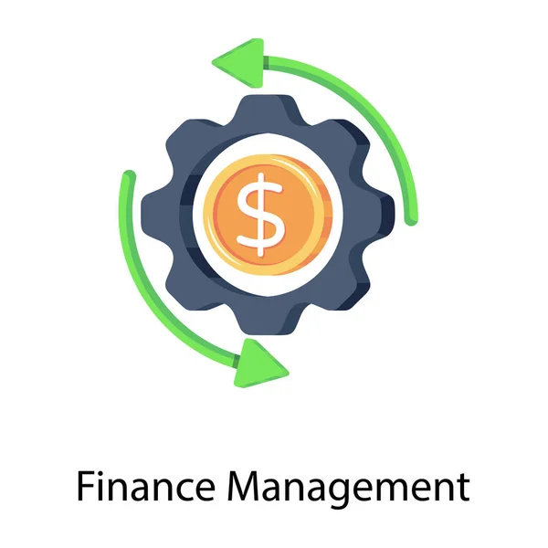 Фінансовий Менеджмент Дизайн Плоскої Ікони — стоковий вектор