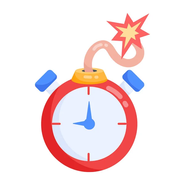 Alarm Clock Bomb Icon Vector Illustration — Stock Vector