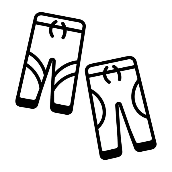 Semplice Icona Pantaloni Illustrazione Vettoriale — Vettoriale Stock