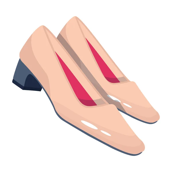 女性の靴のアイコン 漫画イラスト — ストックベクタ