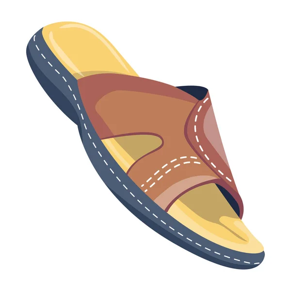 Ikon Sepatu Musim Panas Gaya Datar - Stok Vektor