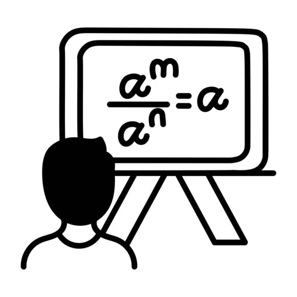 Kreslené Kreslené Kreslené Symboly Matematiky Student — Stockový vektor