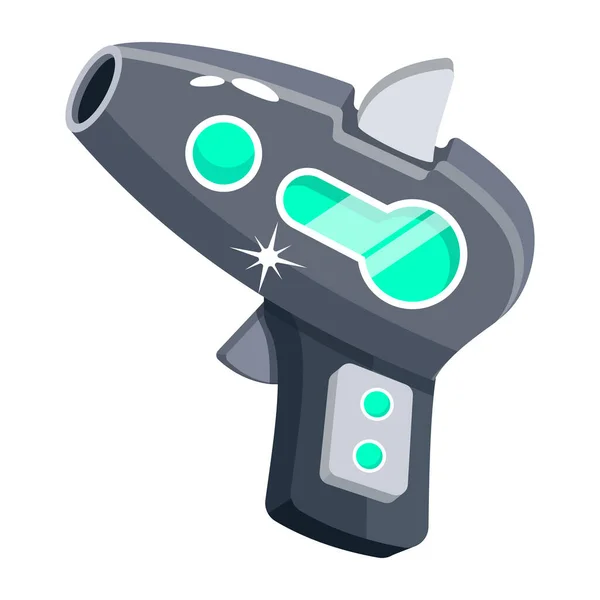 Futuristic Weapon Gaming Gun Icon Vector Illustration — Stock Vector