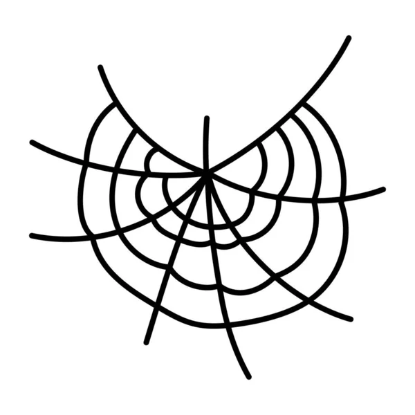 Pavučina Bílém Pozadí Vektor — Stockový vektor