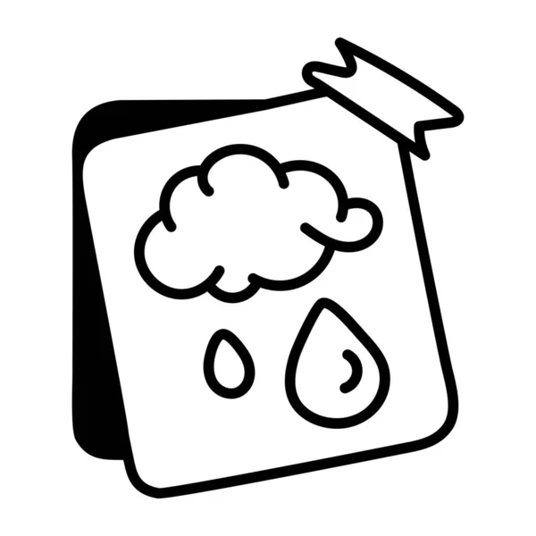 Eső Felhő Ikon Vektor Illusztráció Egyszerű Tervezés — Stock Vector