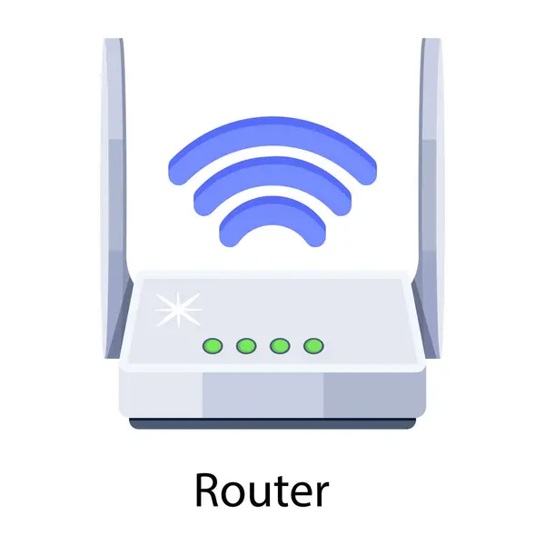 Router Symbol Flache Bauweise — Stockvektor