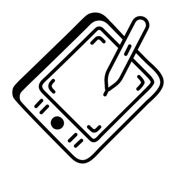 Ikona Tabletu Wektor Ilustracja Prosta Konstrukcja — Wektor stockowy