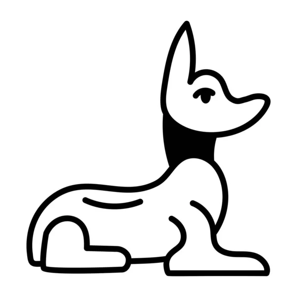 Hund Ikon Enkel Stil Illustration — Stock vektor