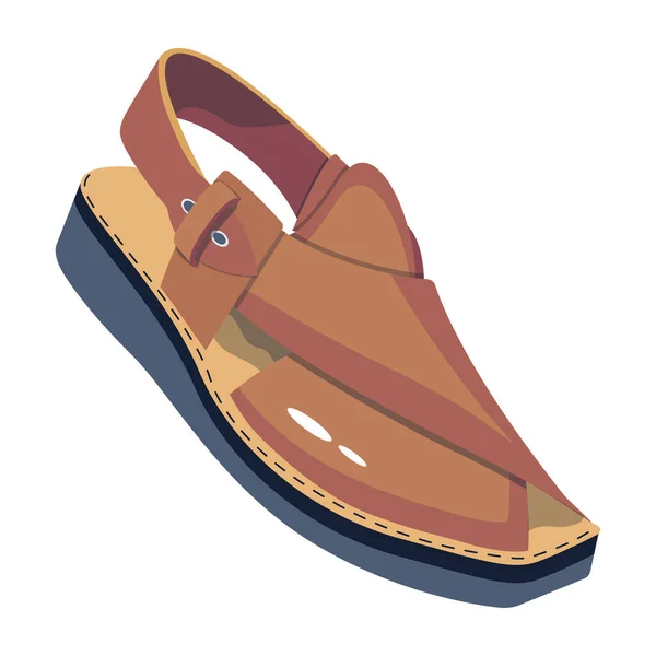 Chaussures Plage Icône Isolée — Image vectorielle