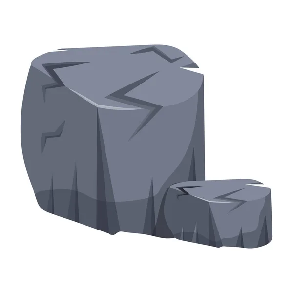 Piedras Grises Aislado Vector Icono — Vector de stock