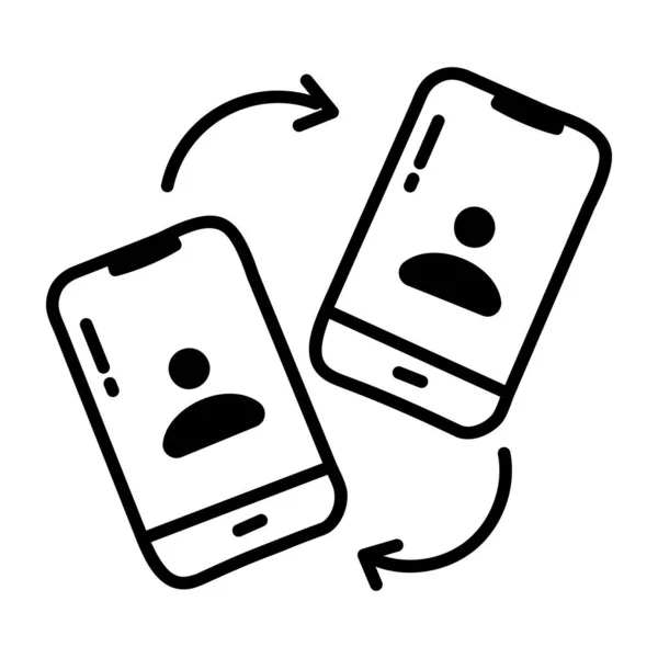 Ícone Smartphone Ilustração Vetorial Design Simples — Vetor de Stock