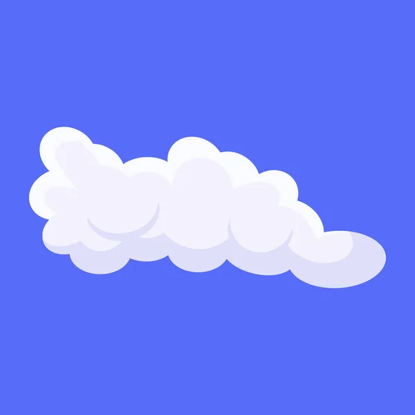 Λευκό Εικονίδιο Σύννεφο Εικονογράφηση Διανύσματος — Διανυσματικό Αρχείο