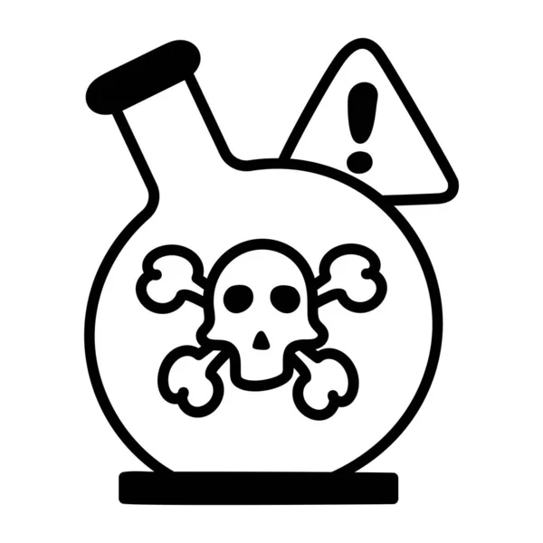 Crâne Avec Illustration Poison Vecteur — Image vectorielle