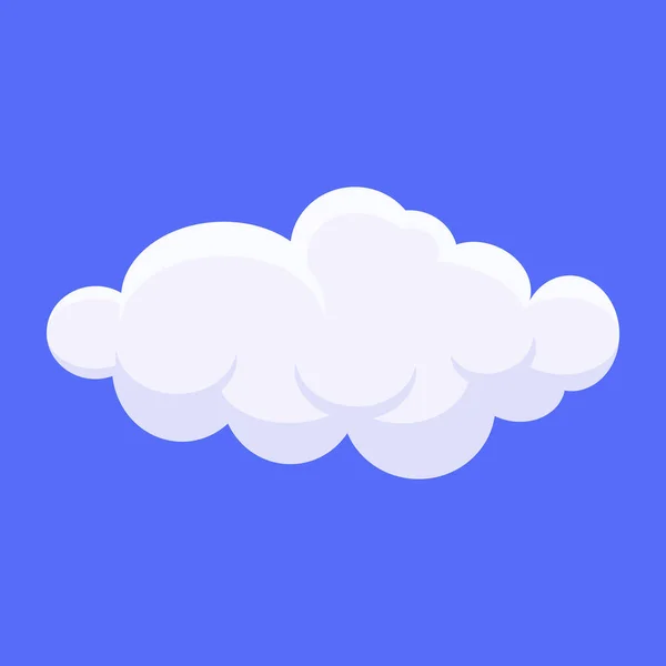 Weißes Wolkensymbol Vektorillustration — Stockvektor