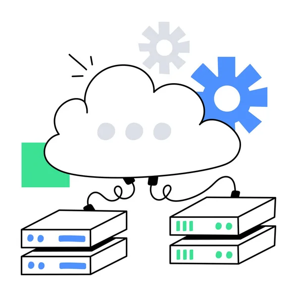 Cloud Computing Data Icon — Stock Vector