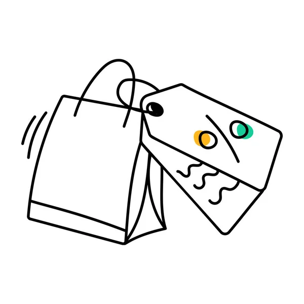 Einkaufstasche Symbol Vektor Illustration — Stockvektor