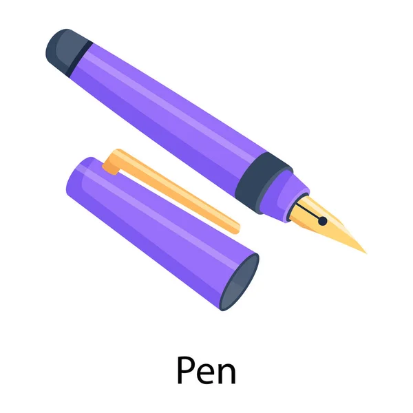 Pen Icon Vector Illustration Simple Design — Stock Vector