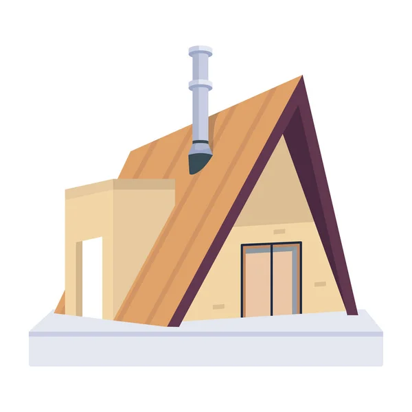 Современный Дом Крышей — стоковый вектор