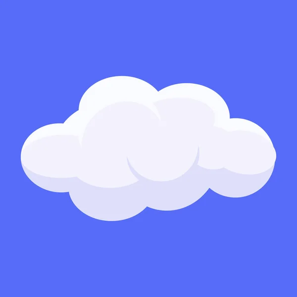 Ícone Nuvem Céu Azul Com Nuvem Branca — Vetor de Stock