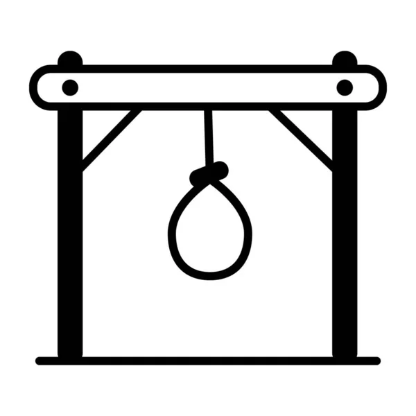 简朴的绞刑架图标 — 图库矢量图片