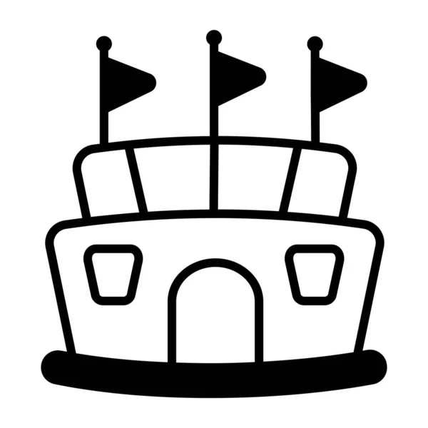 Icono Del Sombrero Fiesta Cumpleaños Estilo Sólido — Vector de stock
