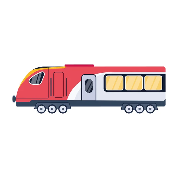 Tåg Transport Isolerad Ikon Vit Bakgrund — Stock vektor
