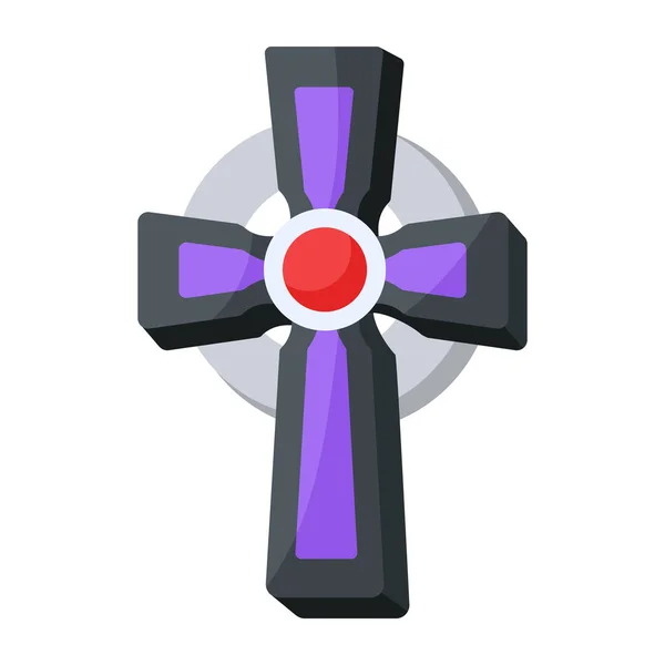 Kreuz Symbol Auf Weißem Hintergrund — Stockvektor