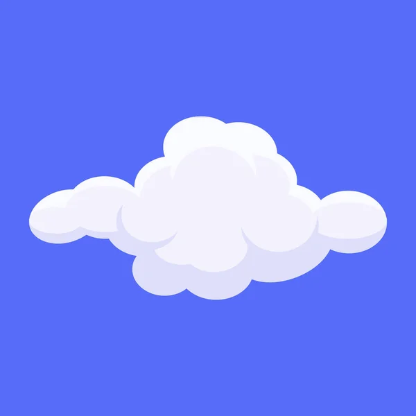 Λευκό Εικονίδιο Σύννεφο Εικονογράφηση Διανύσματος — Διανυσματικό Αρχείο