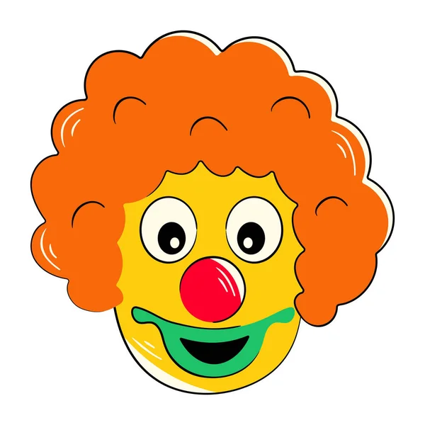 Clown Face Cartoon Icon Vector Illustration Design — Stock Vector