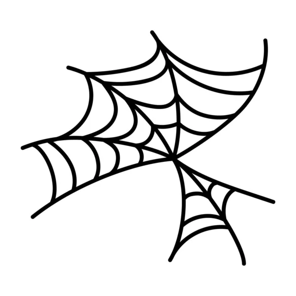 ハロウィンクモの巣の漫画のベクトル図グラフィックデザイン — ストックベクタ