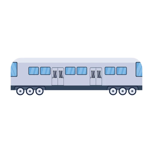 Trasporto Del Treno Icona Isolata Sfondo Bianco — Vettoriale Stock