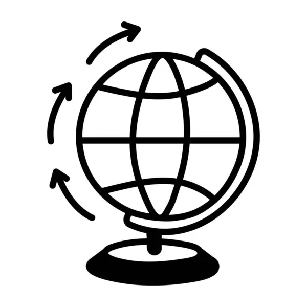 Globus Ikona Web Prosta Konstrukcja — Wektor stockowy