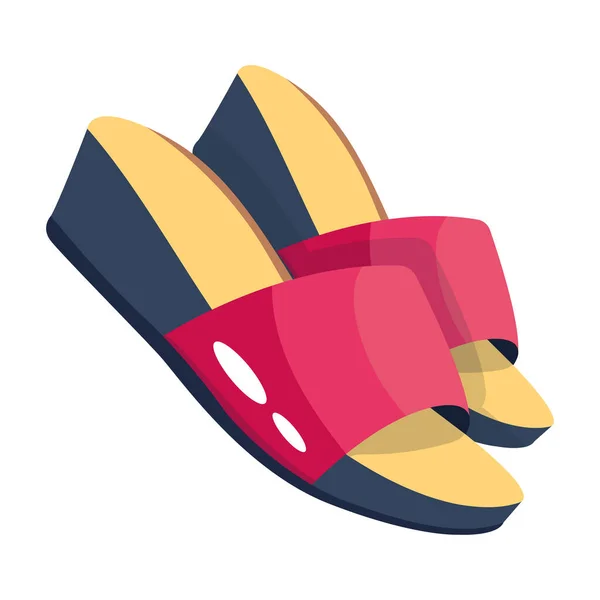 Illustration Vectorielle Une Paire Chaussons Pantoufles — Image vectorielle