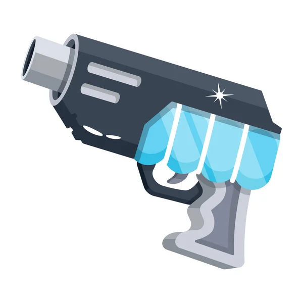Arme Futuriste Icône Pistolet Jeu Illustration Vectorielle — Image vectorielle
