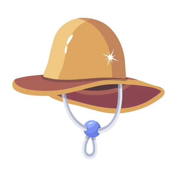 Icono Estilo Sombrero Viaje — Vector de stock