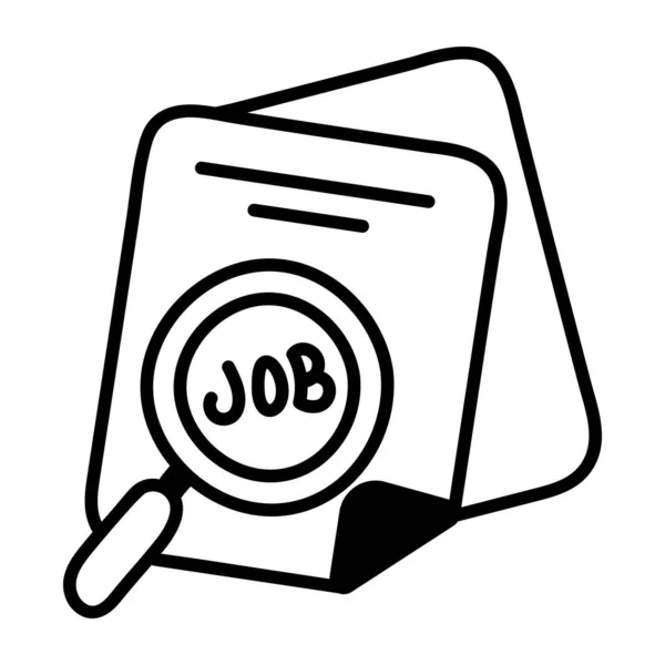 Ikona Wektora Wyszukiwania Pracy — Wektor stockowy