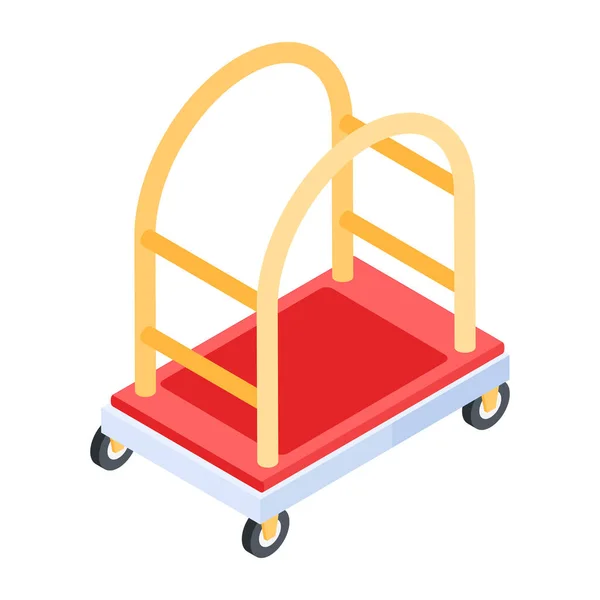 检查这个现代3D图标的行李推车 — 图库矢量图片