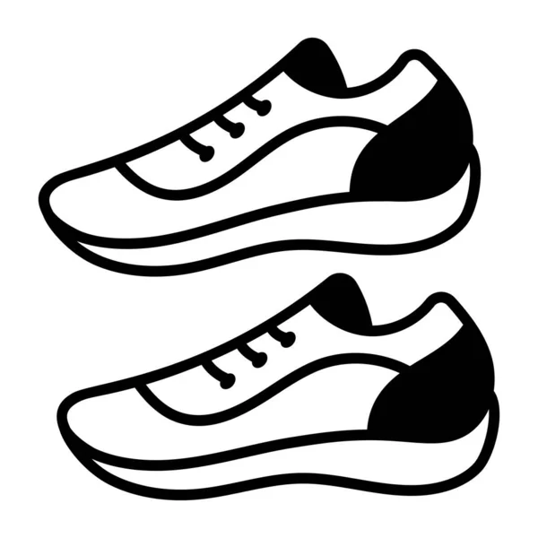 Par Zapatillas Deporte Sobre Fondo Blanco — Vector de stock