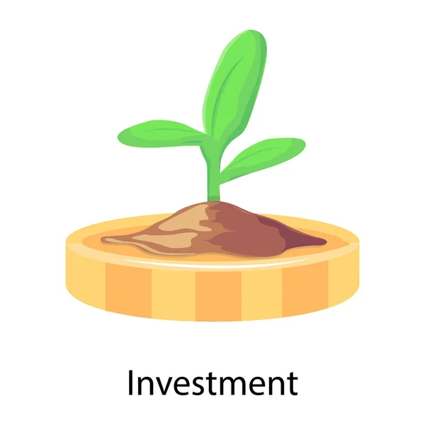 Illustrazione Vettoriale Icona Investimento — Vettoriale Stock