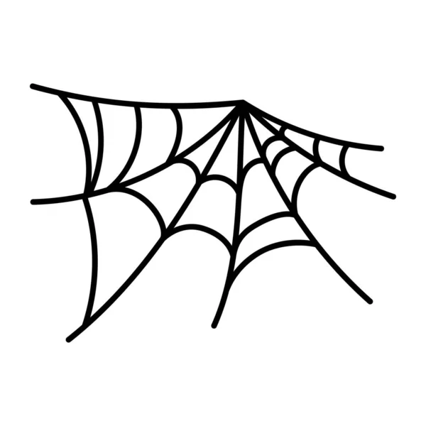 Halloween Spindel Web Tecknad Vektor Illustration Grafisk Design — Stock vektor